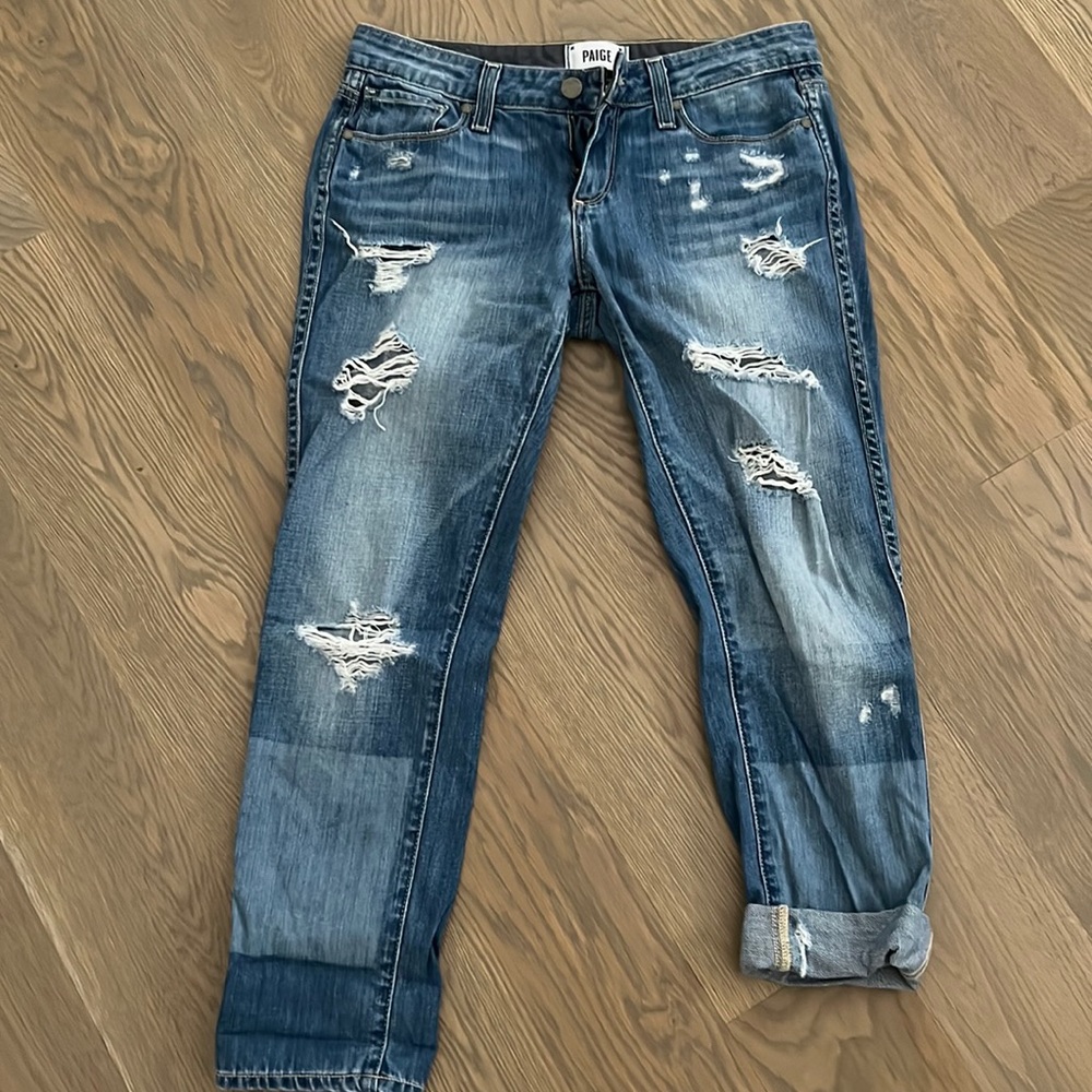Paige Jimmy Jimmy Crop Jeans, size 24. Excellent condition.